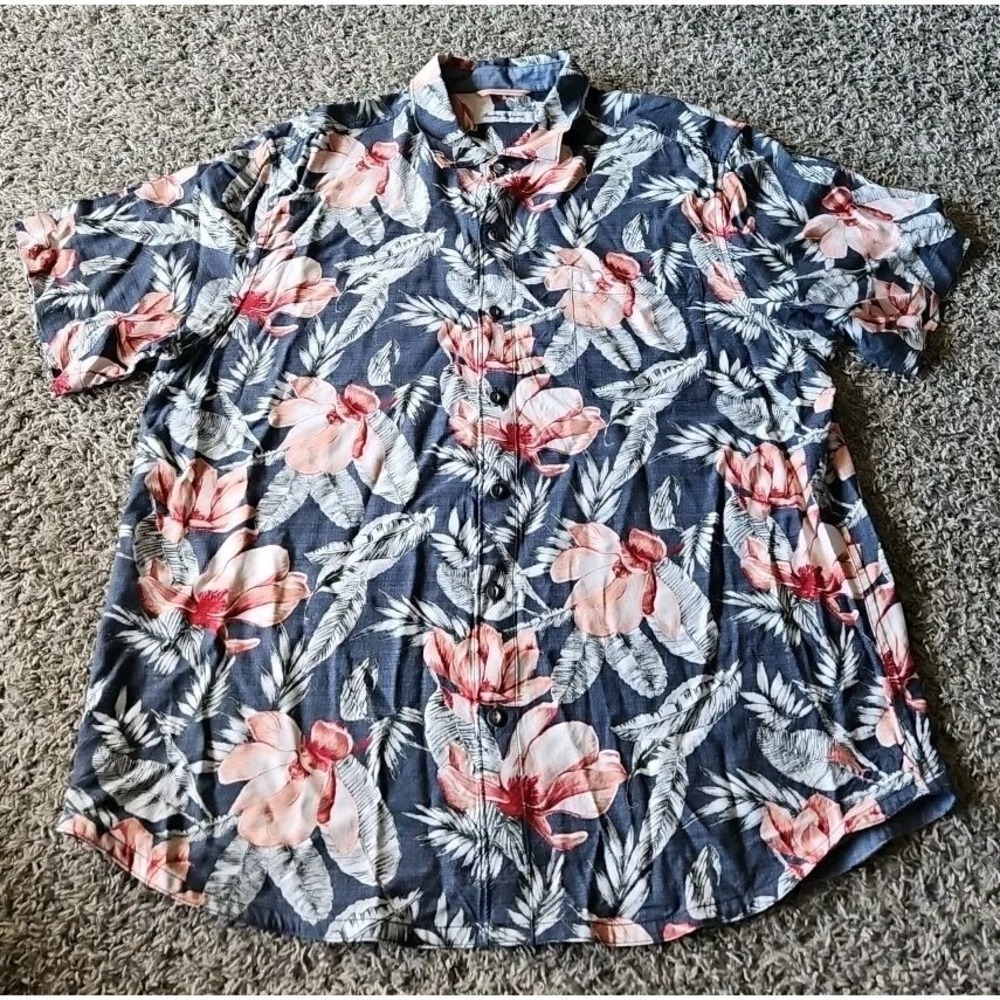 Tommy Bahama Men's Jambo Fronds Woven Shirt Rock Shade XL